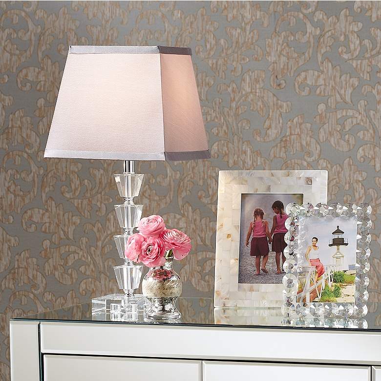 Image 1 Deco Collection Moderne Crystal 18 inch High Accent Table Lamp in scene