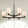 2_Possini Euro Jeremiah 28"W Black and Gold 6-Light Chandelier in scene