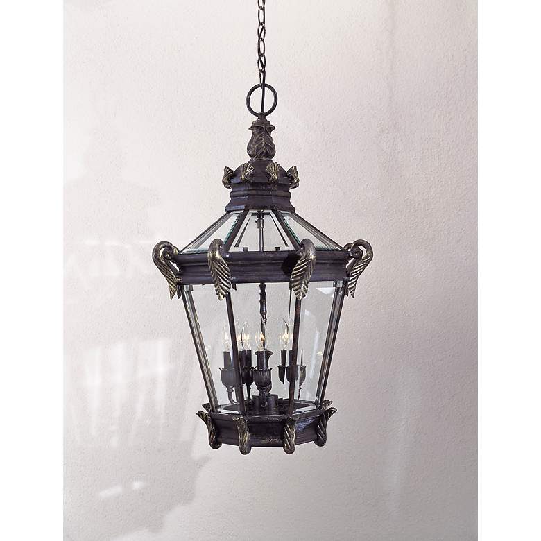 Image 1 Stratford Hall Collection 30" High Outdoor Hanging Lantern in scene
