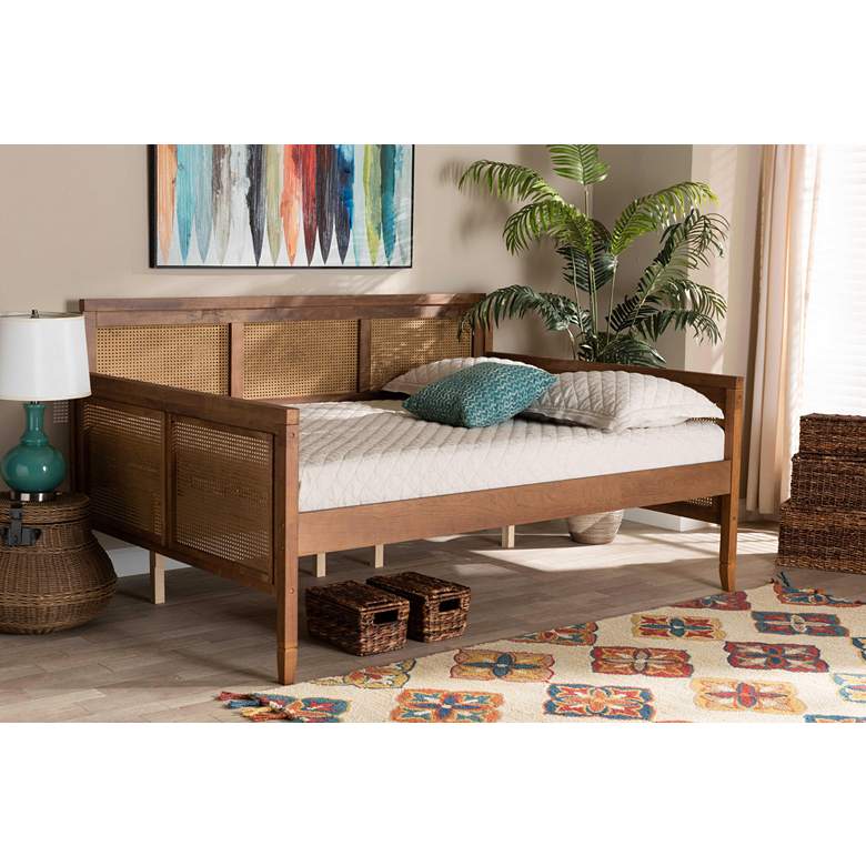 Image 1 Baxton Studio Toveli Ash Walnut Full Size Daybed in scene