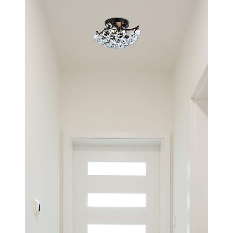 Image 1 Corona 10" Wide Black 4-Light Ceiling Light in scene