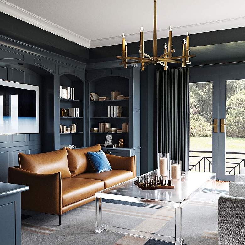 Image 1 Capital Blake 39" Wide Aged Brass 8-Light Chandelier in scene