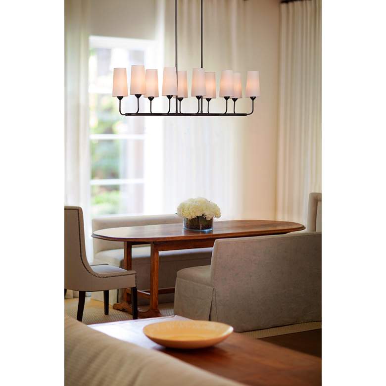 Image 1 Hinkley Lewis 28 3/4" Wide Black Oxide 6-Light Chandelier in scene