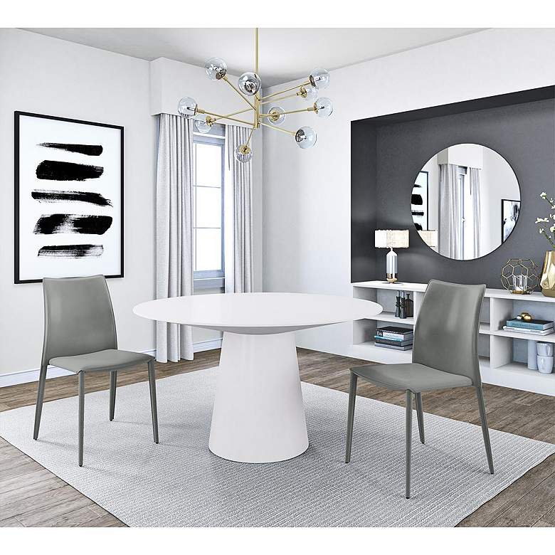 Image 1 Dalia Gray Stacking Side Chairs Set of 2 in scene