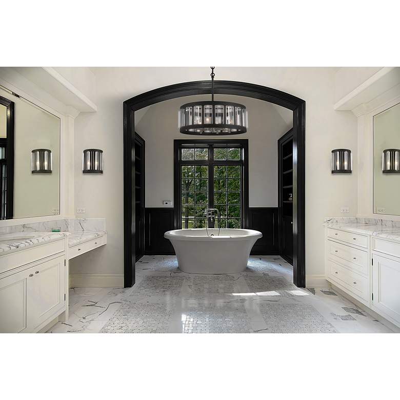 Image 1 Minka-Lavery Majestic Splendor 25.5" Wide Coal Finish 6-Light Pendant in scene