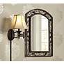 Franklin Iron Eden Park Bronze 25" x 34" Arch Top Wall Mirror in scene