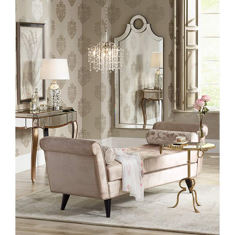 Image 1 Uttermost Acacius Antiqued Glass 30" x 66" Wall Mirror in scene