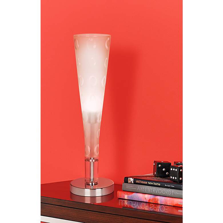 Image 1 360 Lighting Champagne Flute 17 inch High Glass Accent Light in scene