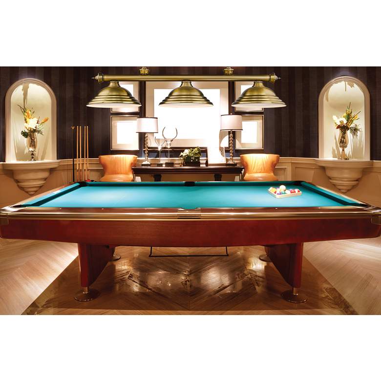 Image 1 Z-Lite Cordon 58" Wide Rubbed Brass 3-Down Light Island Pendant in scene