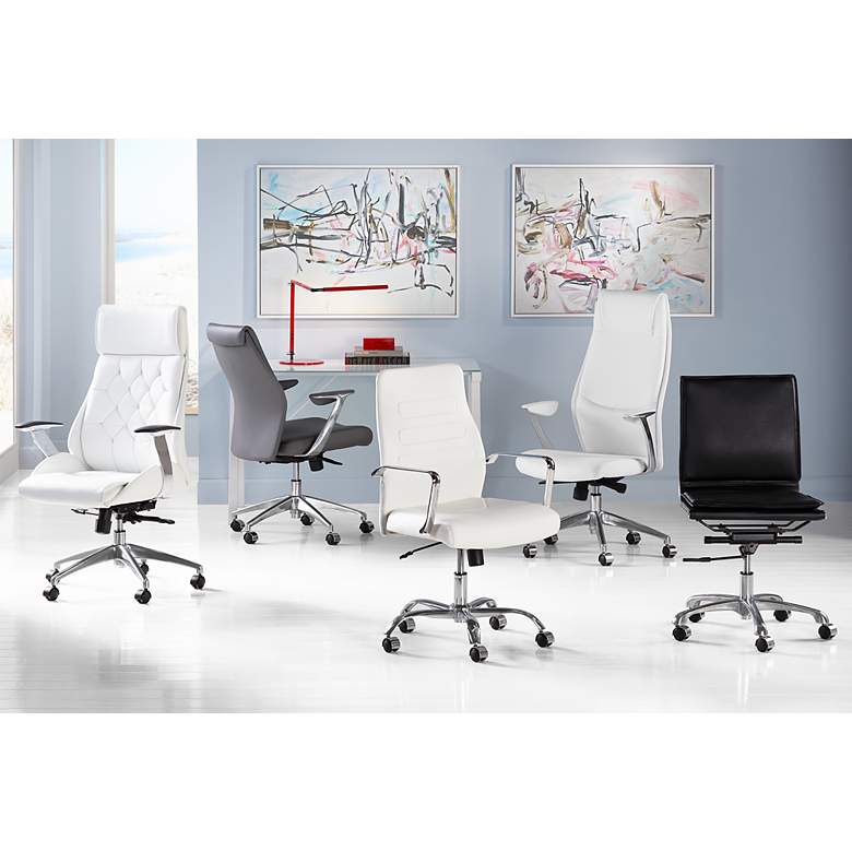 Image 1 Aidan Black Armless Adjustable Office Chair in scene