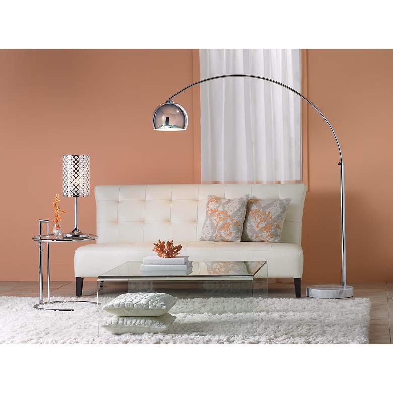 Image 7 360 Lighting Glitz 24 inch High Crystal and Chrome Table Lamp in scene