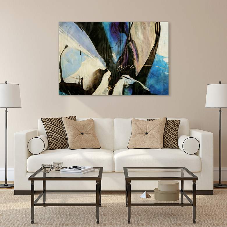 Image 1 Motivos 48" Wide Free Floating Tempered Glass Wall Art in scene