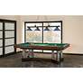 1_Cordon 81 3/4"W Black and Blue 4-Light Billiard Chandelier in scene