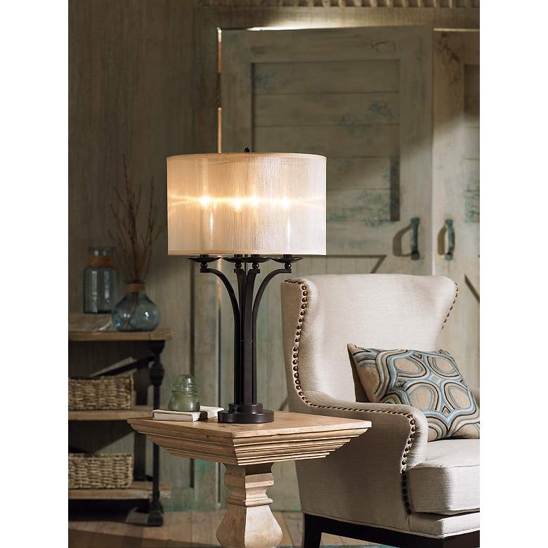 Image 3 Pacific Coast Lighting Pennsylvania 31" High Florida Bronze Table Lamp in scene