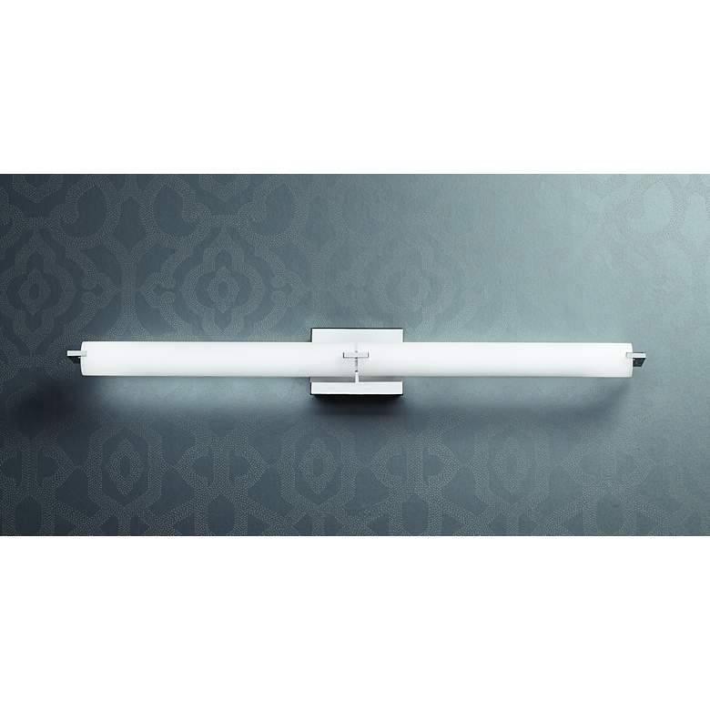 Image 1 George Kovacs Chrome 39 1/2" Wide LED Bathroom Light in scene