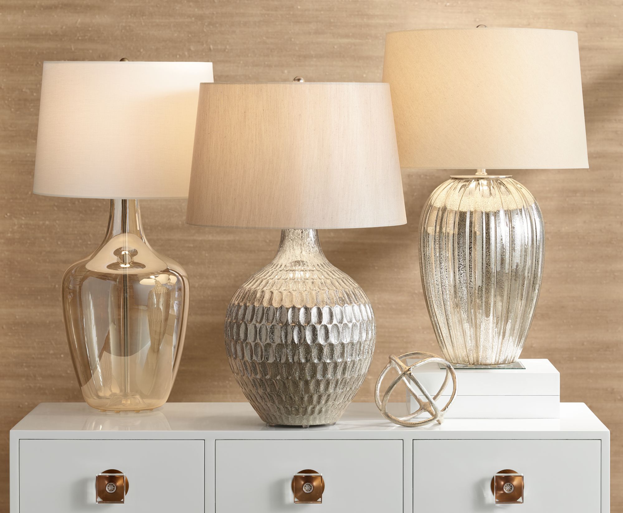 champagne table lamps