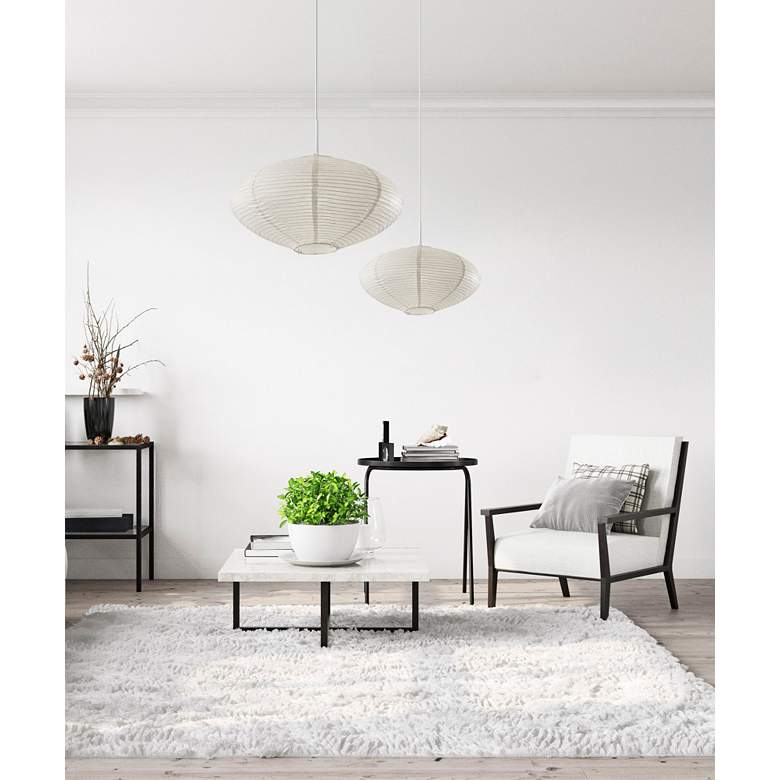 Image 1 Alana 20" Wide White Metal Pendant Light in scene