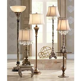 Image1 of Barnes and Ivy Dubois 37 1/4" Crystal Spray Traditional Console Lamp in scene
