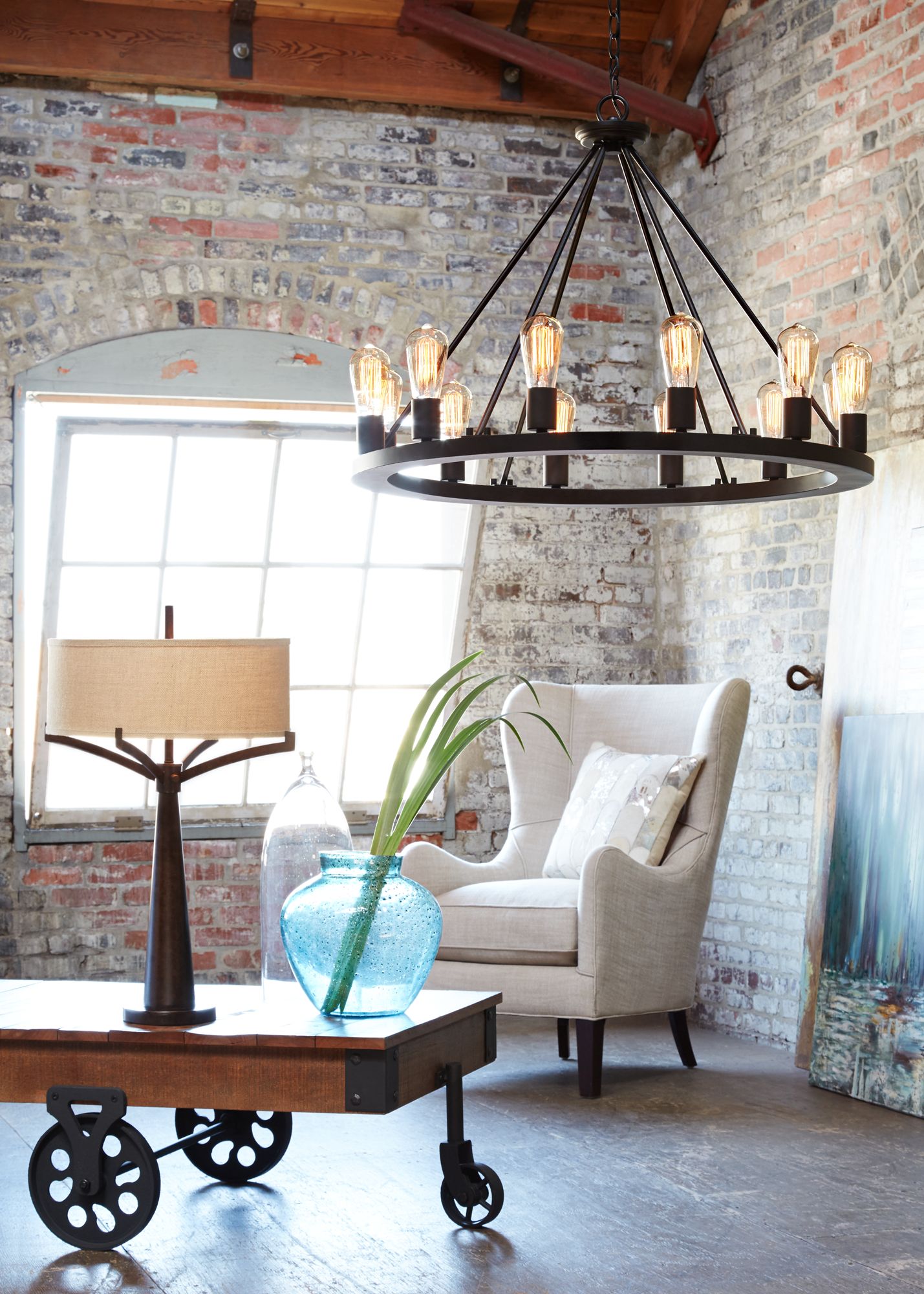 Lamps plus deals wagon wheel chandelier