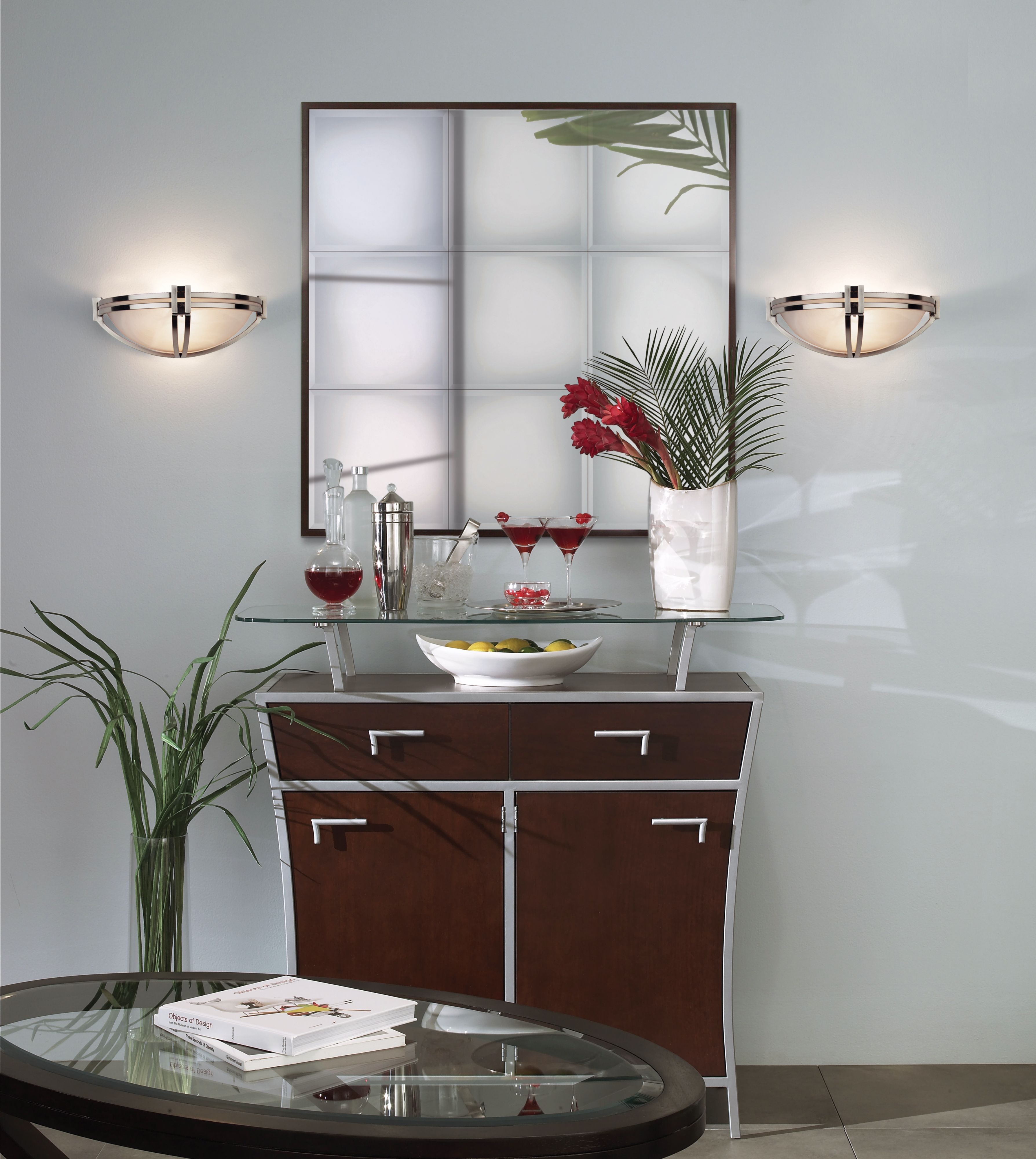 Thumbnail1 of Possini Euro Deco Nickel Collection 13 3/4" Wide Wall Sconce in scene