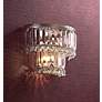 Magnificence Satin Nickel 10" Wide Crystal Wall Sconce in scene