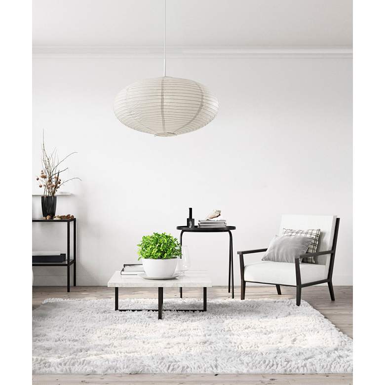 Image 1 Alana 24" Wide White Metal Large Pendant Light in scene