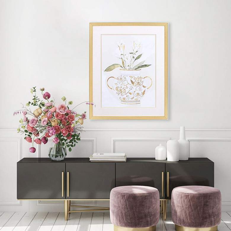Image 1 Decorative Botanical II 32" High Printed Framed Wall Art in scene