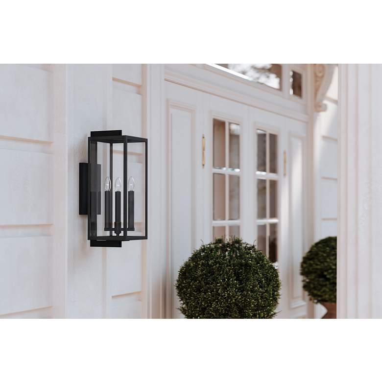Image 1 Nico 20" High French Iron Outdoor Wall Light in scene