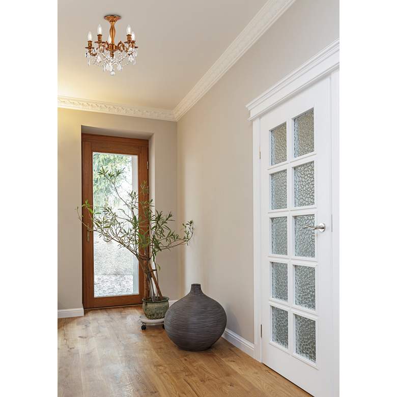 Image 1 Rosalia 18" Wide French Gold 5-Light Ceiling Light in scene