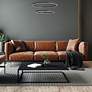 Circulo 32" Wide Matte Black LED 2-Tier Ring Pendant Light in scene
