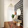 1_Amara 38" Wide Gilded Gold Crystal 5-Light Candle Chandelier in scene