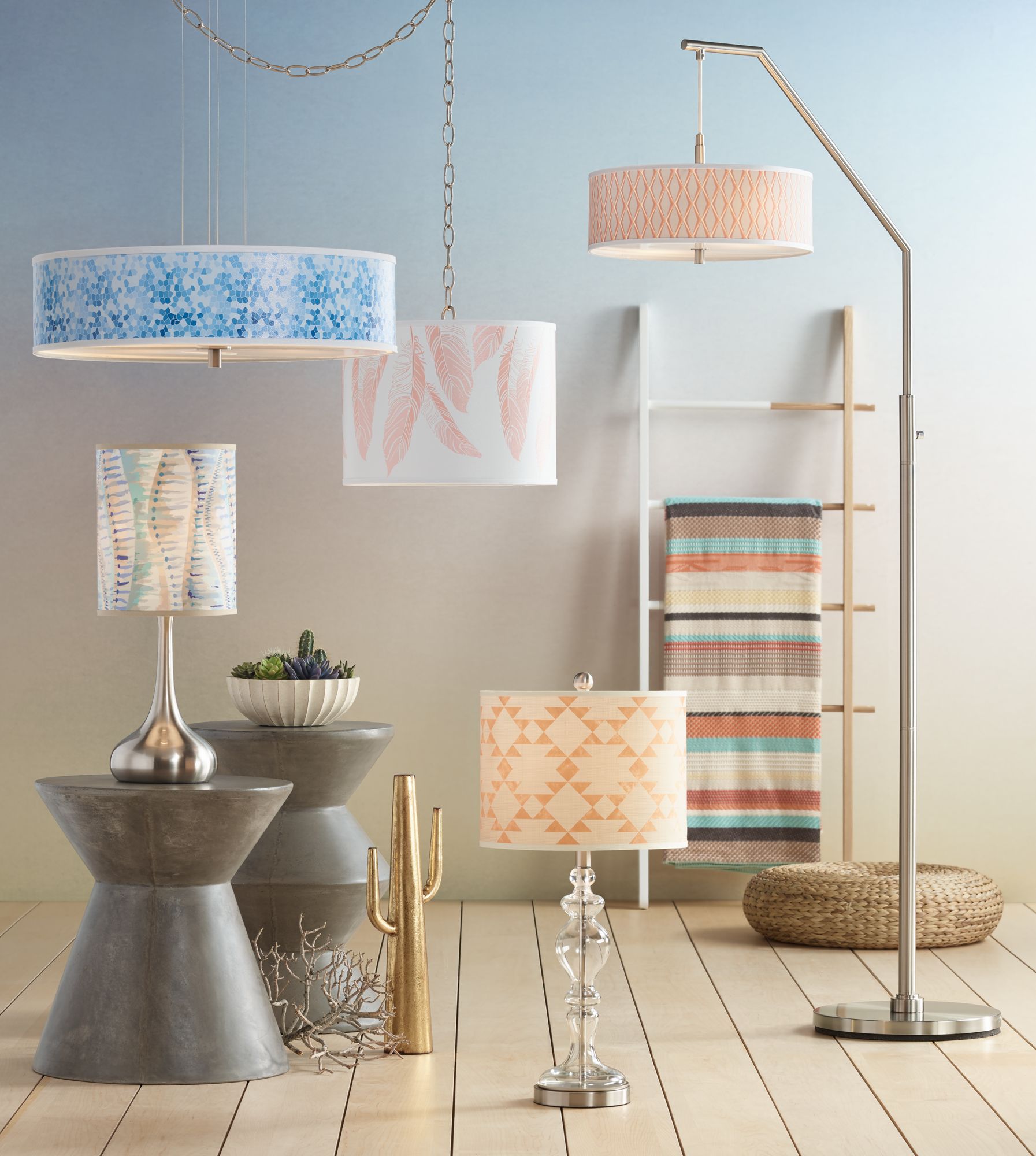 Image 1 Giclee Glow 23 1/2" Siren Shade Droplet Modern Table Lamp in scene