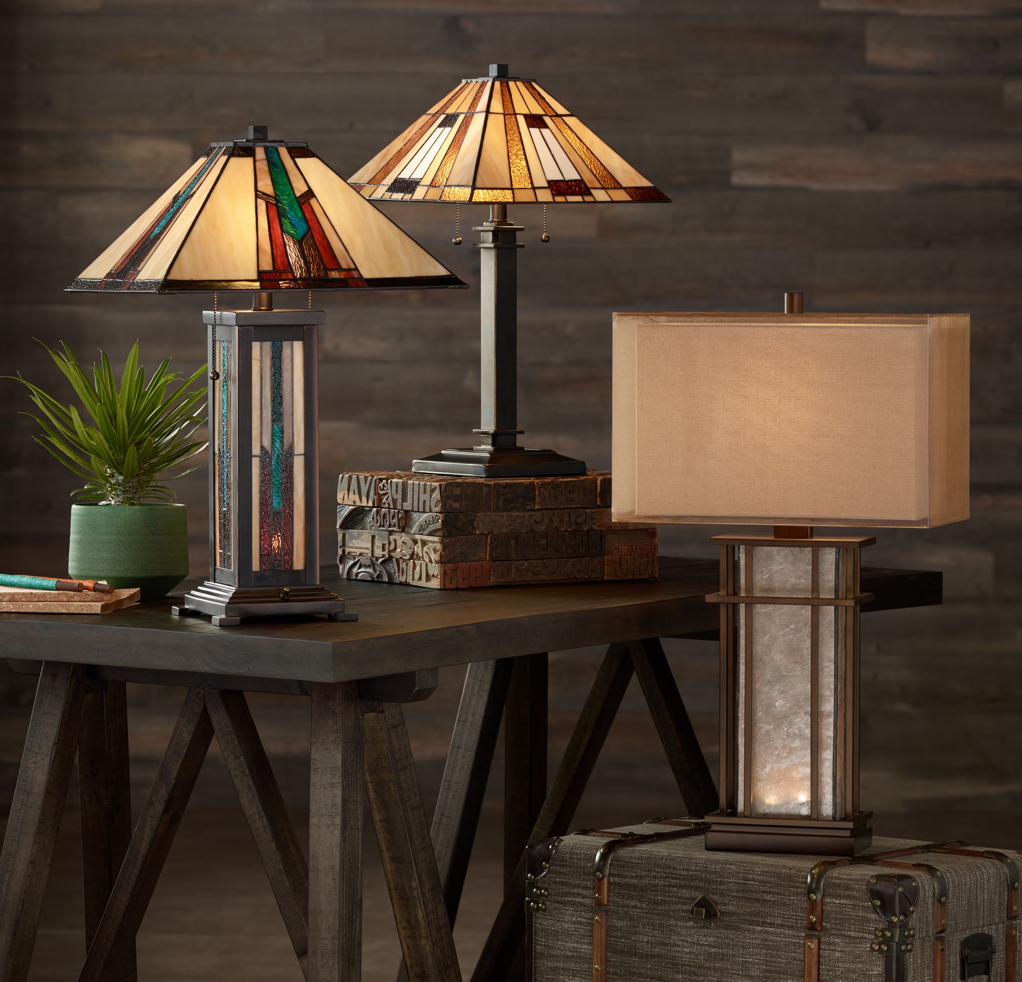 rhodes mica glass table lamp with led night lights