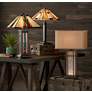 Franklin Iron Works Rhodes Mica Glass Table Lamp with LED Night Lights in scene