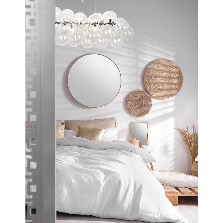 Image 1 Comet 41" Wide Polished Chrome 10-Light Linear Pendant in scene