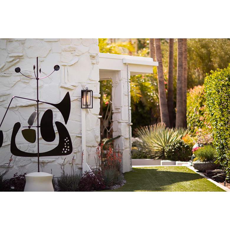 Image 1 Hinkley Republic 20" High Black LED Outdoor Wall Light in scene