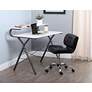 Atlas Black Faux Leather Adjustable Swivel Office Chair in scene