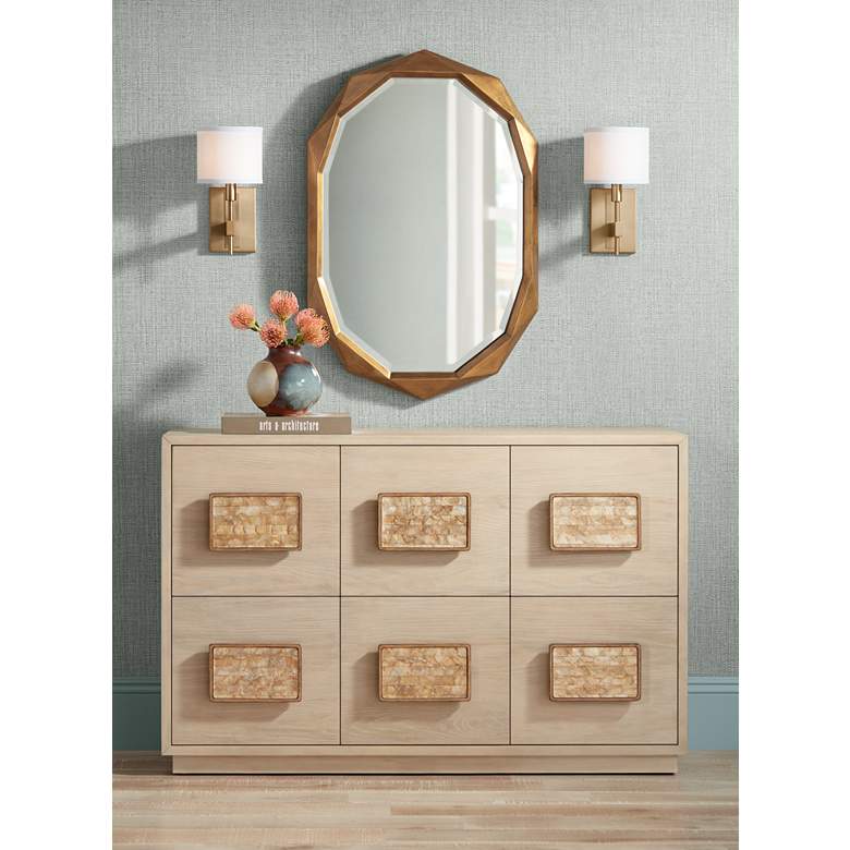 Image 1 Orson 13 1/2" High Burnished Brass Wall Sconce in scene