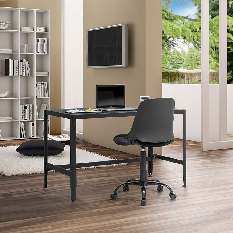 Image 1 Otto Black Folding Back Swivel Adjustable Office Task Chair in scene