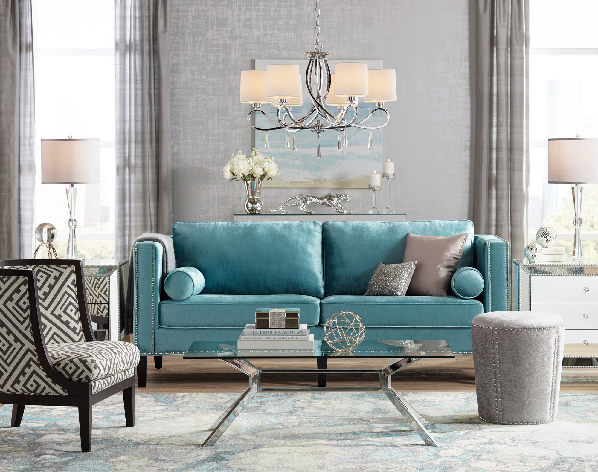 Vienna Full Spectrum Linley 29" High Element Crystal Glass Table Lamp in scene