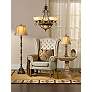 Regency Hill Traditional French Candlestick Faux Wood Floor Lamp in scene