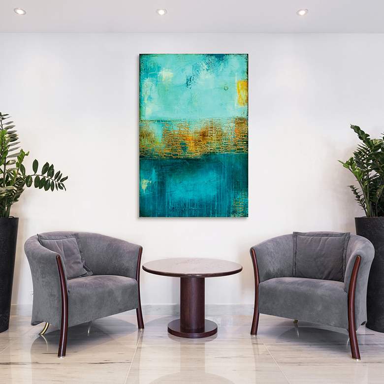 Image 1 Castle Court 48" High Free Floating Tempered Glass Wall Art in scene