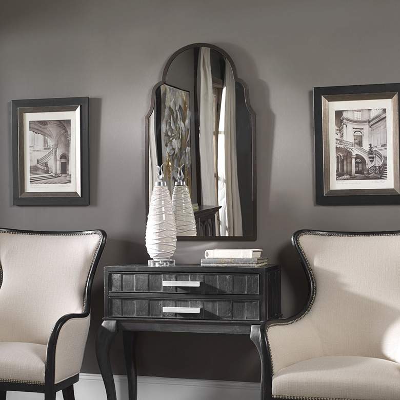 Image 1 Uttermost Brayden Arch Hand Forged 41" High Wall Mirror in scene