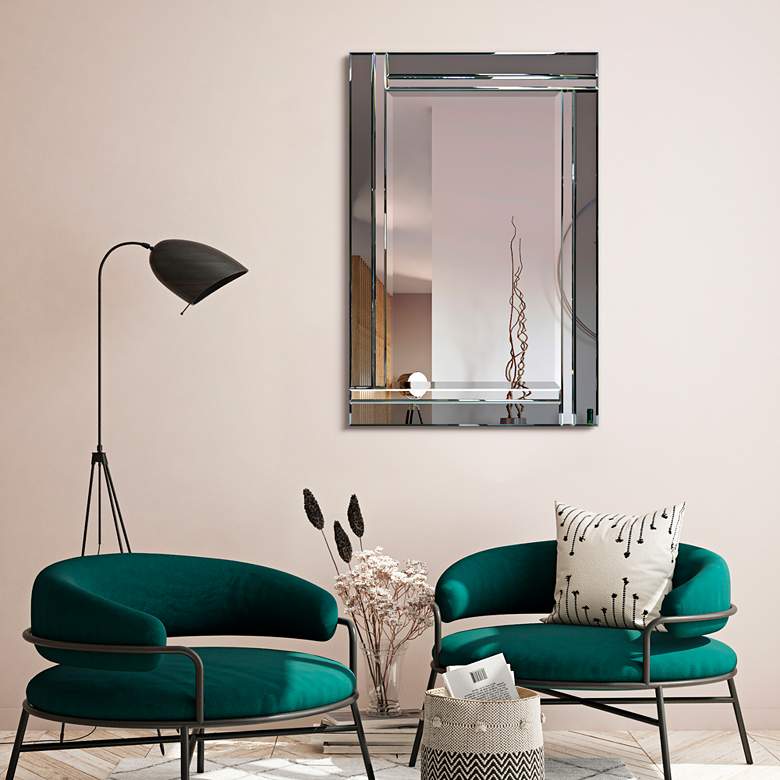 Image 1 Theodore Charcoal Gray 24" x 36" Rectangular Wall Mirror in scene