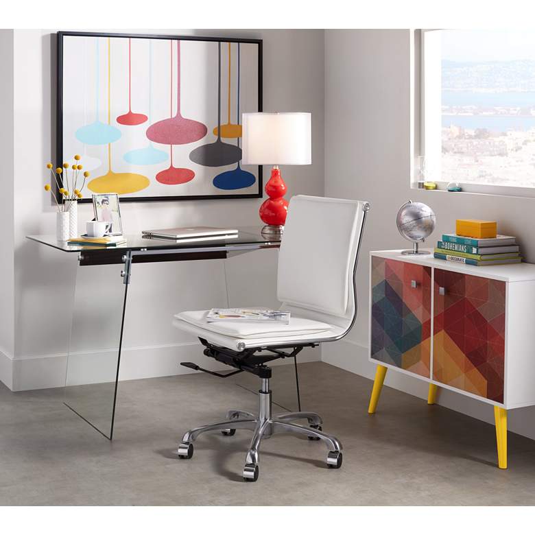 Image 1 Avesta 2-Door Multi-Color and Yellow Feet Side Table in scene