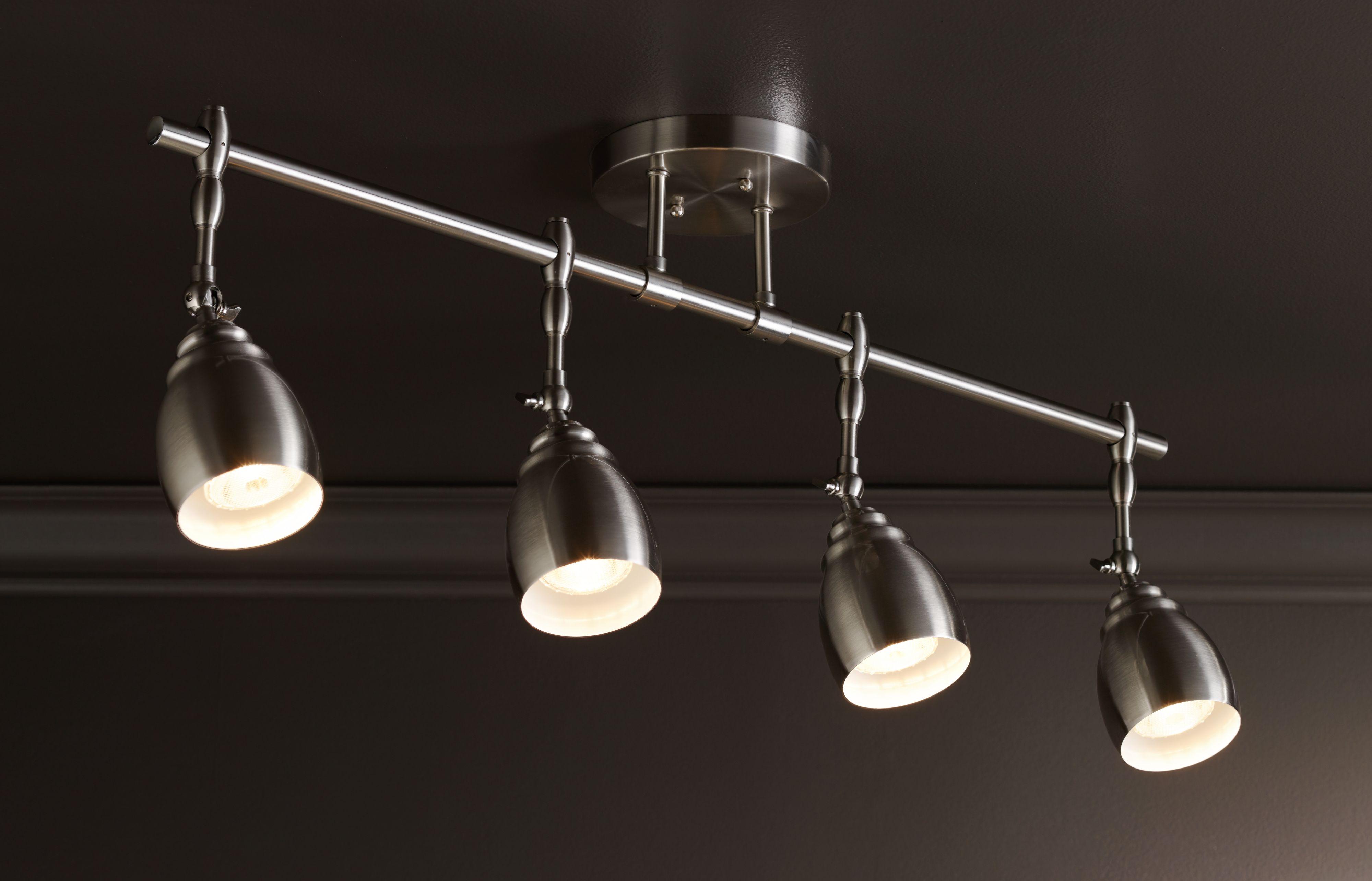 Image 1 Pro Track Elm Park 36" Wide Brushed Nickel 4-Light Track Fixture in scene