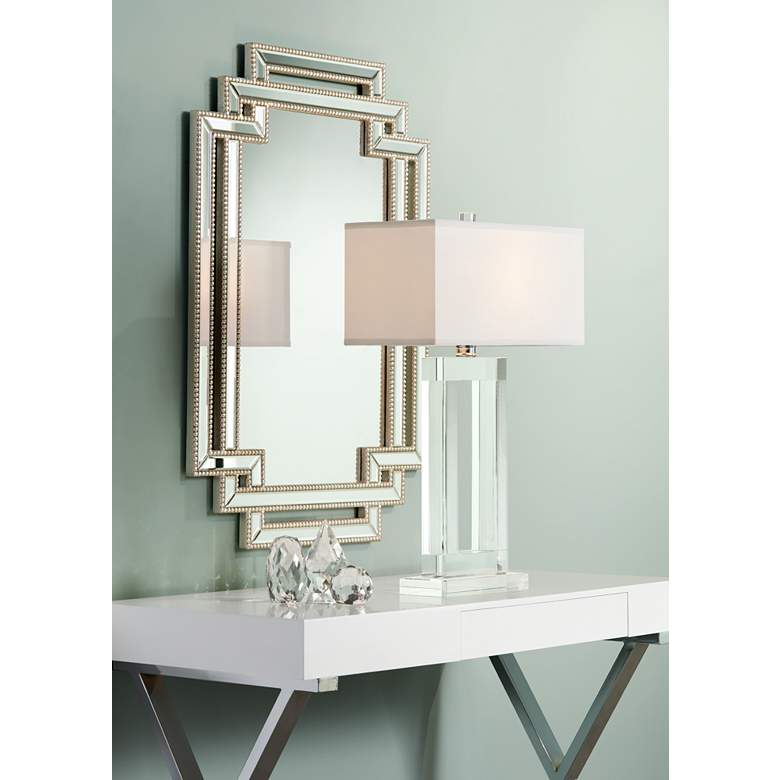 Image 1 Vienna Full Spectrum Window 29" High Modern Crystal Table Lamp in scene