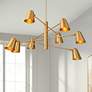2_Possini Euro Meyers 41" Wide Warm Brass 8-Light Chandelier in scene