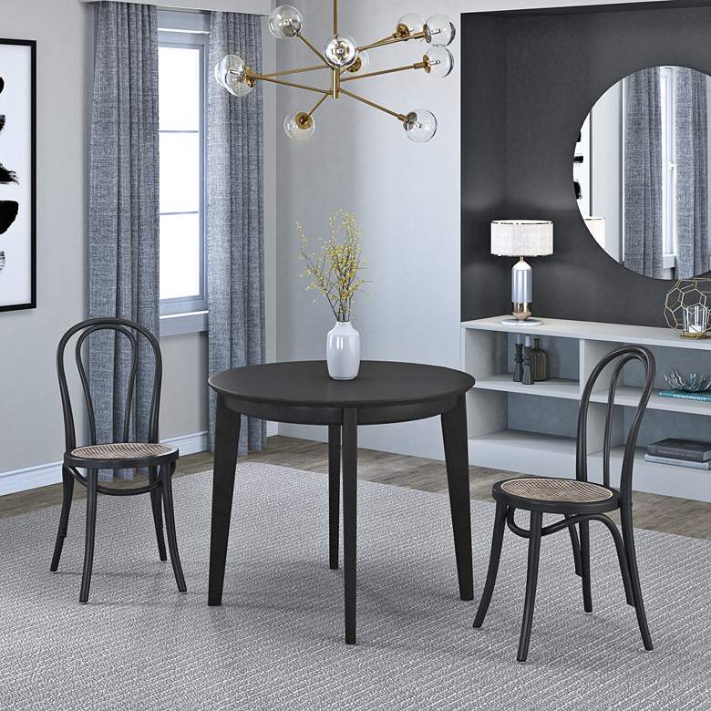 Image 1 Marko Natural and Black Side Chairs Set of 2 in scene