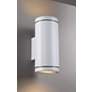 Meridian Up-Down White Outdoor Wall Light in scene